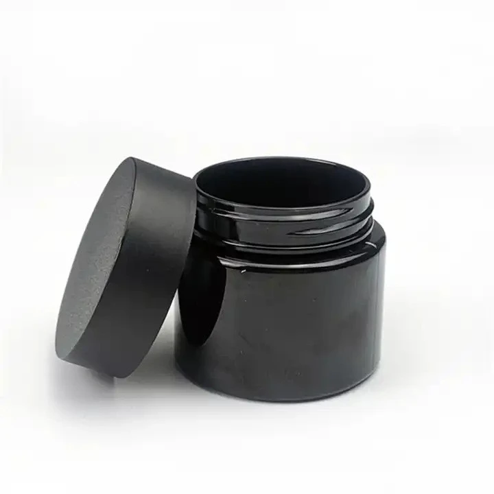 Black Light-proof Large-mouth Glass Cream Bottle
