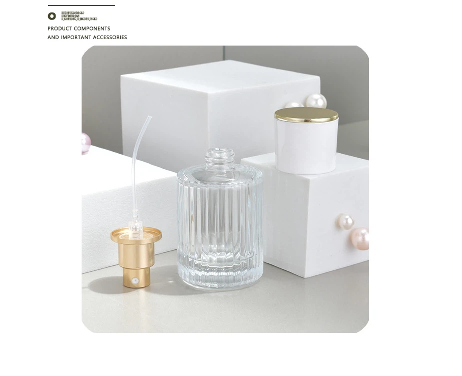 Botella de perfume redonda